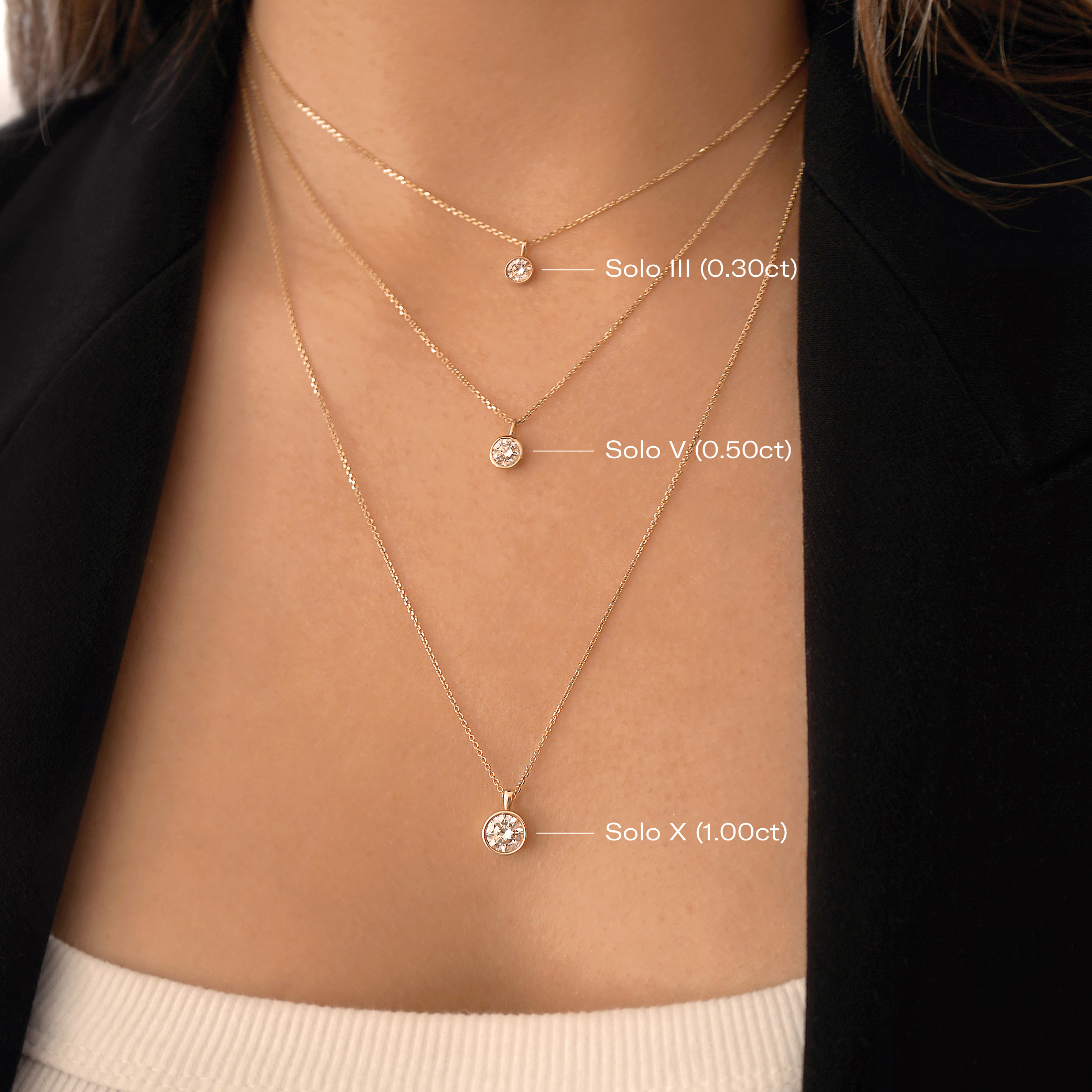 Lab-Grown Diamond Solo X Necklace Add-On | idyl