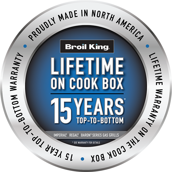 Proudly Made in North America / Lifetime on Cookbox / 15 Years Top to Bottom* Warranty
