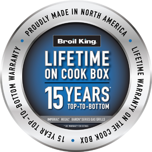 Proudly Made in North America / Lifetime on Cookbox / 15 Years Top to Bottom* Warranty