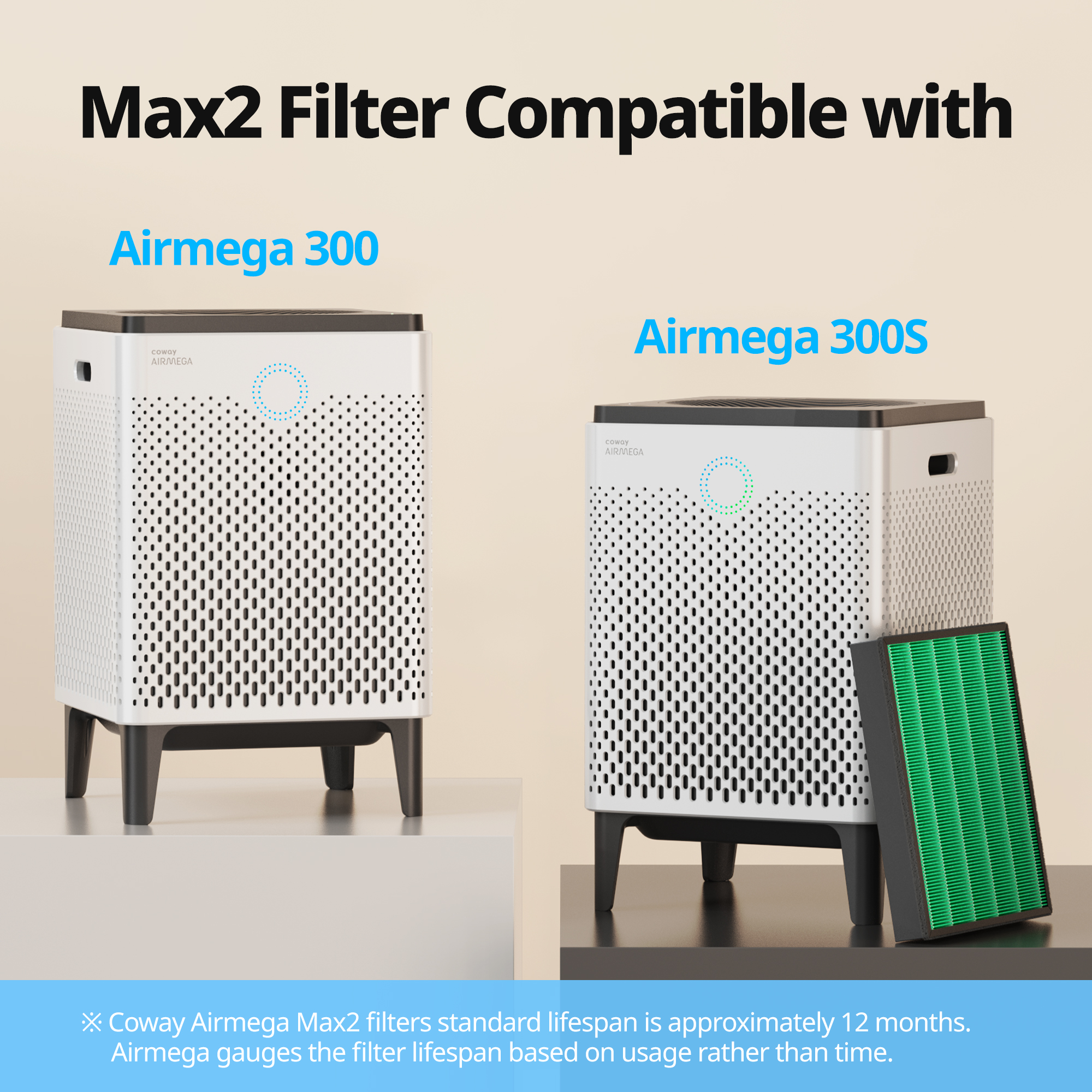 Filter compatible with Airmega 300 and 300S