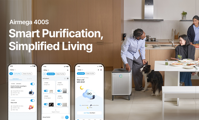 Airmega 400S has wifi enabled connectivity to iOCare smart app