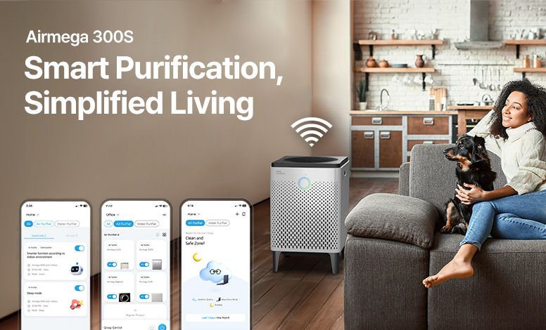 Airmega 300S has wifi enabled connectivity to iOCare smart app