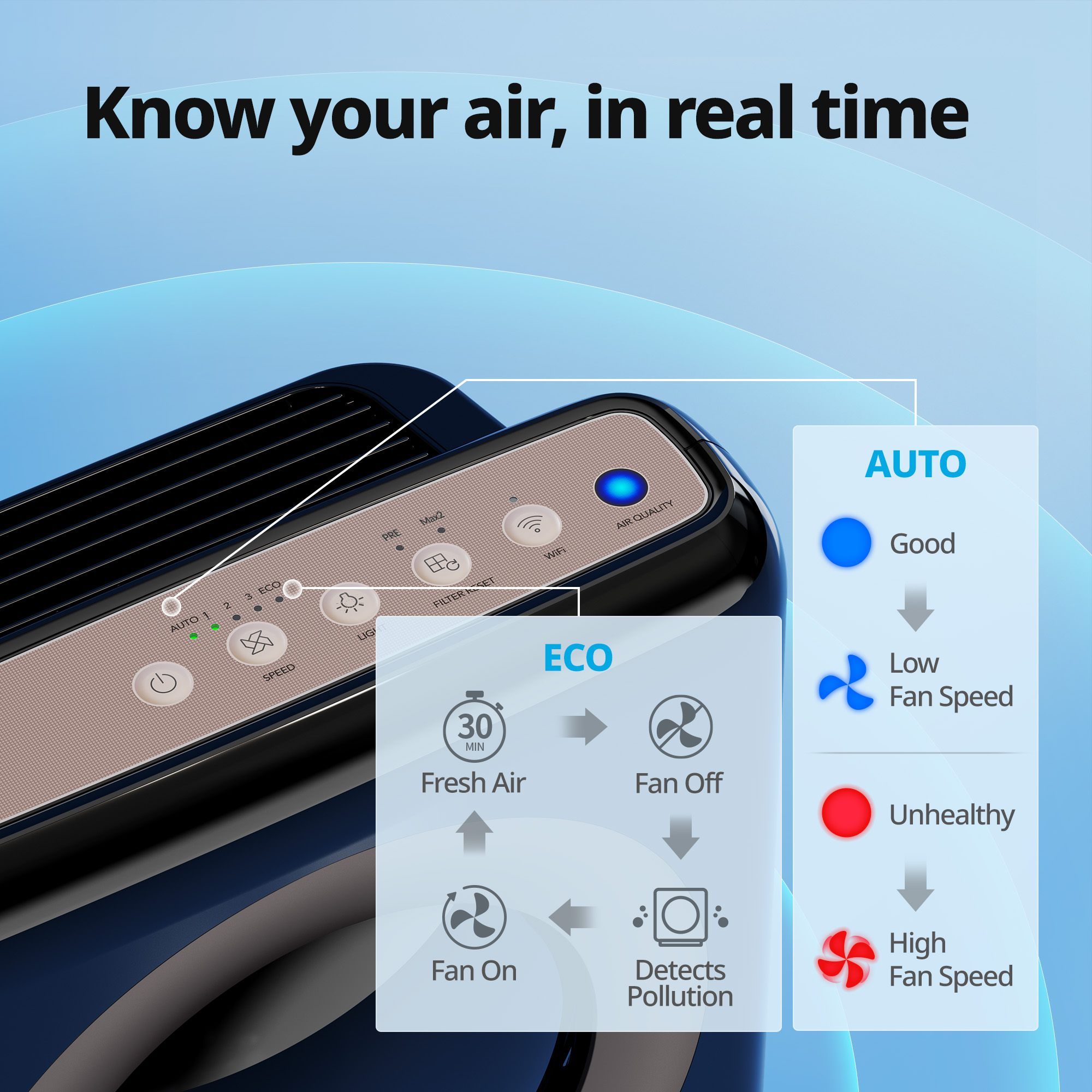 Real-time air quality indicator