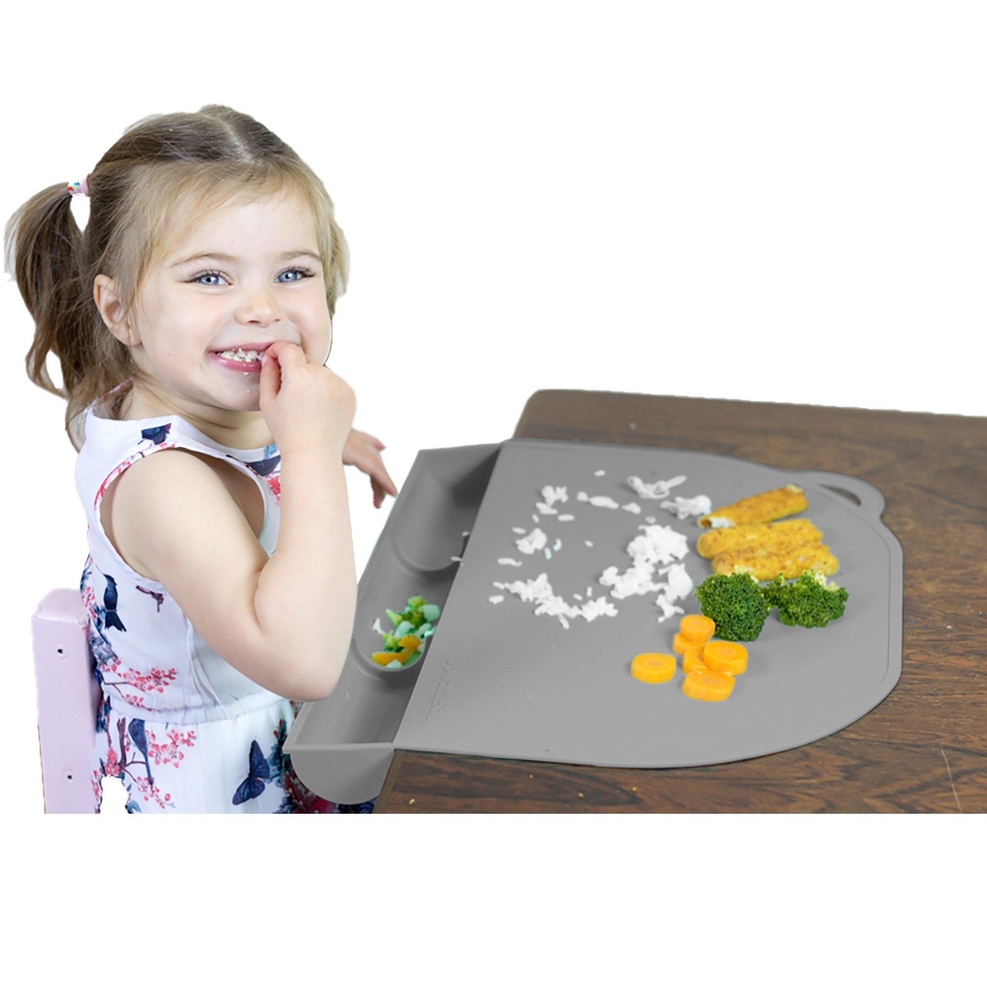 Food Catching Suction Placemat - Gray – UpwardBaby