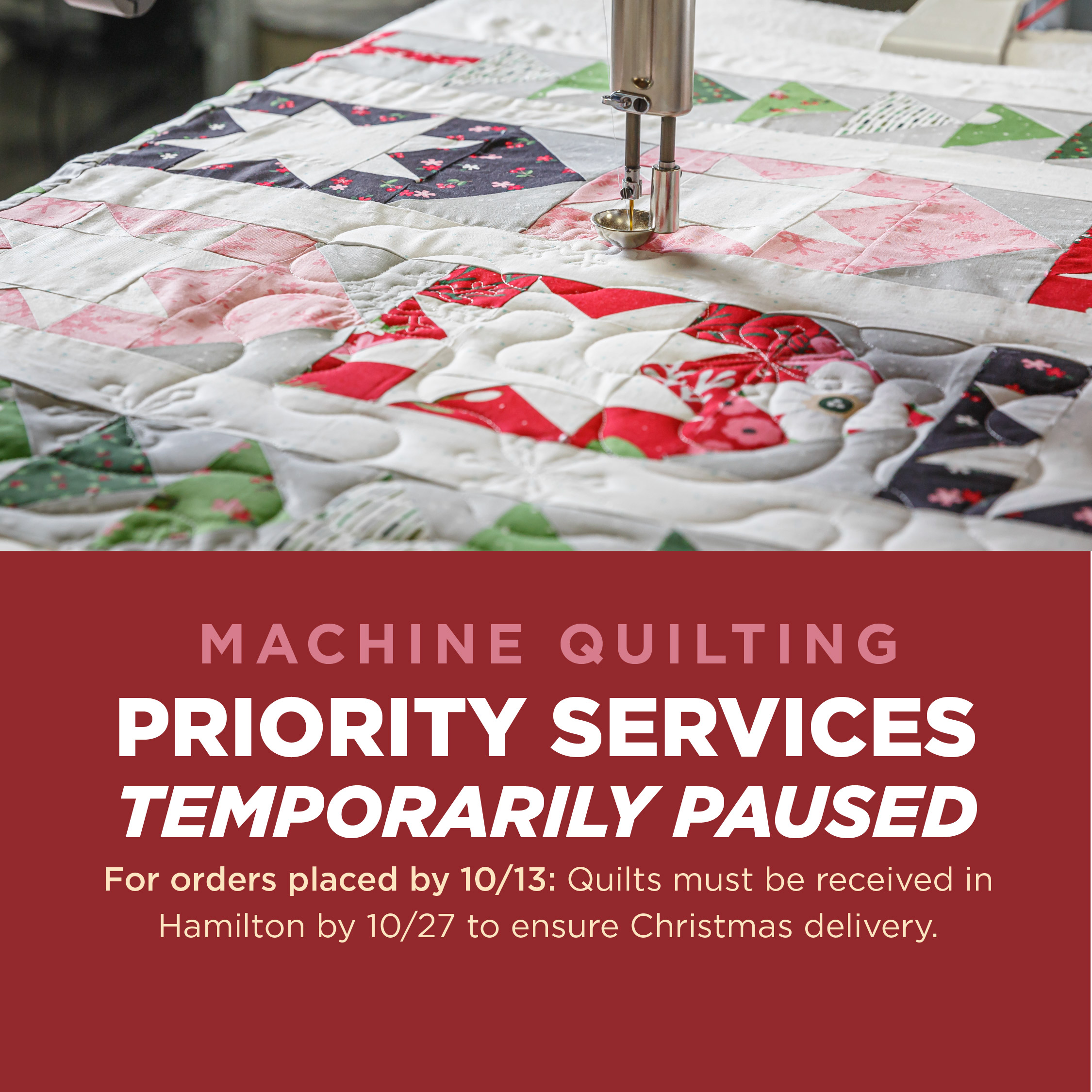 Missouri Star Machine Quilting services offer edge-to-edge quilt finishing at a great price! Choose from 100s of patterns to finish your quilt project.