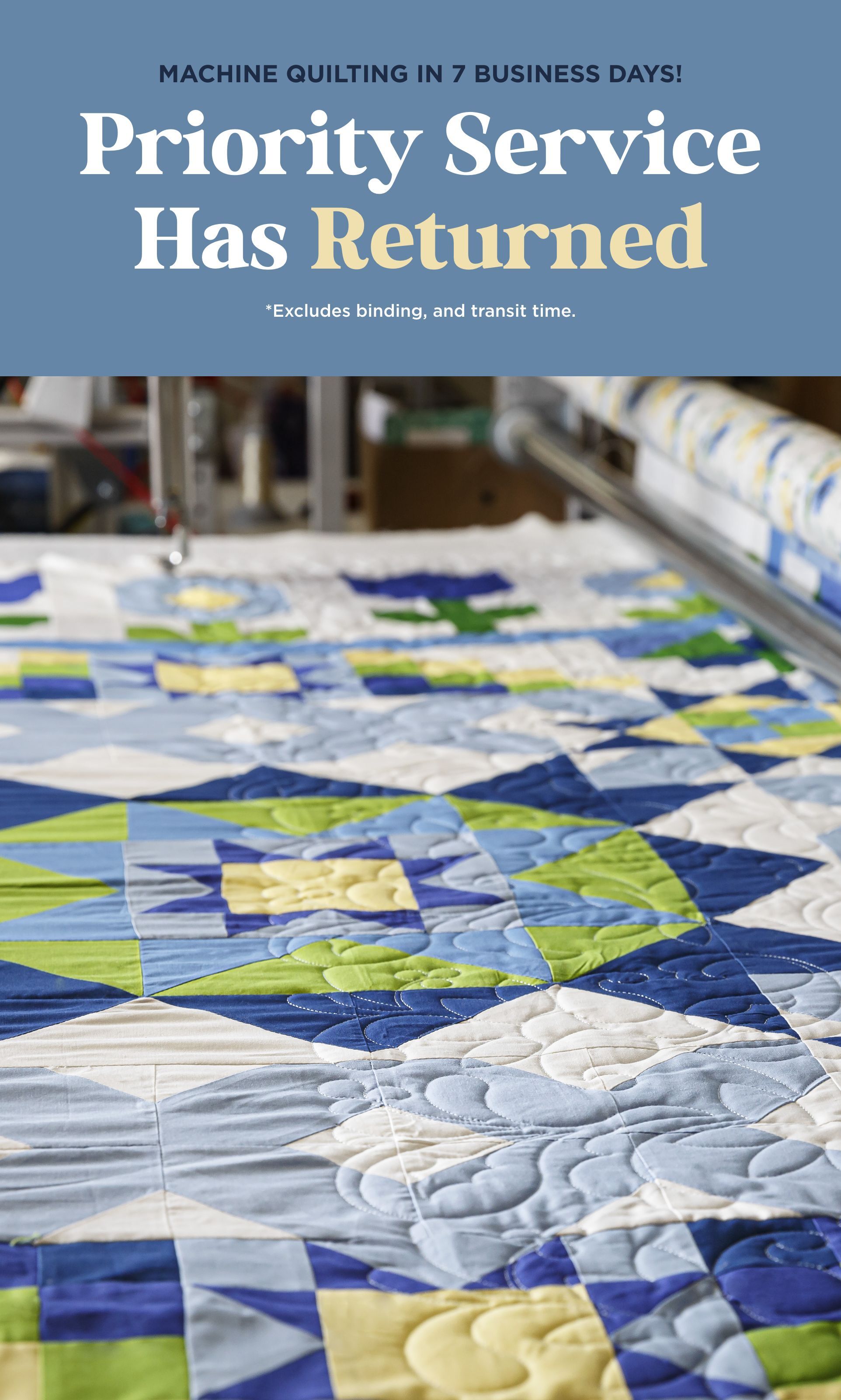 Finish your Quilt! Machine Quilting Services