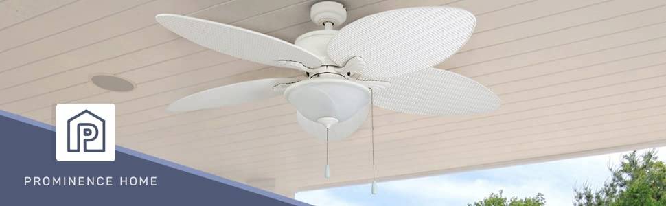 52 Solana White Pull Chain Indoor, Solana Ceiling Fan