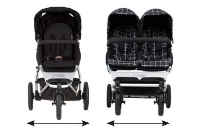 same width as a single buggy