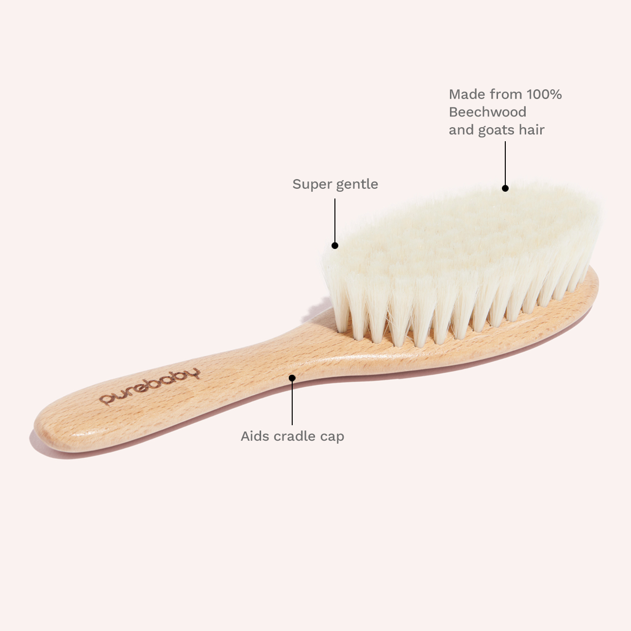 pure baby hair brush