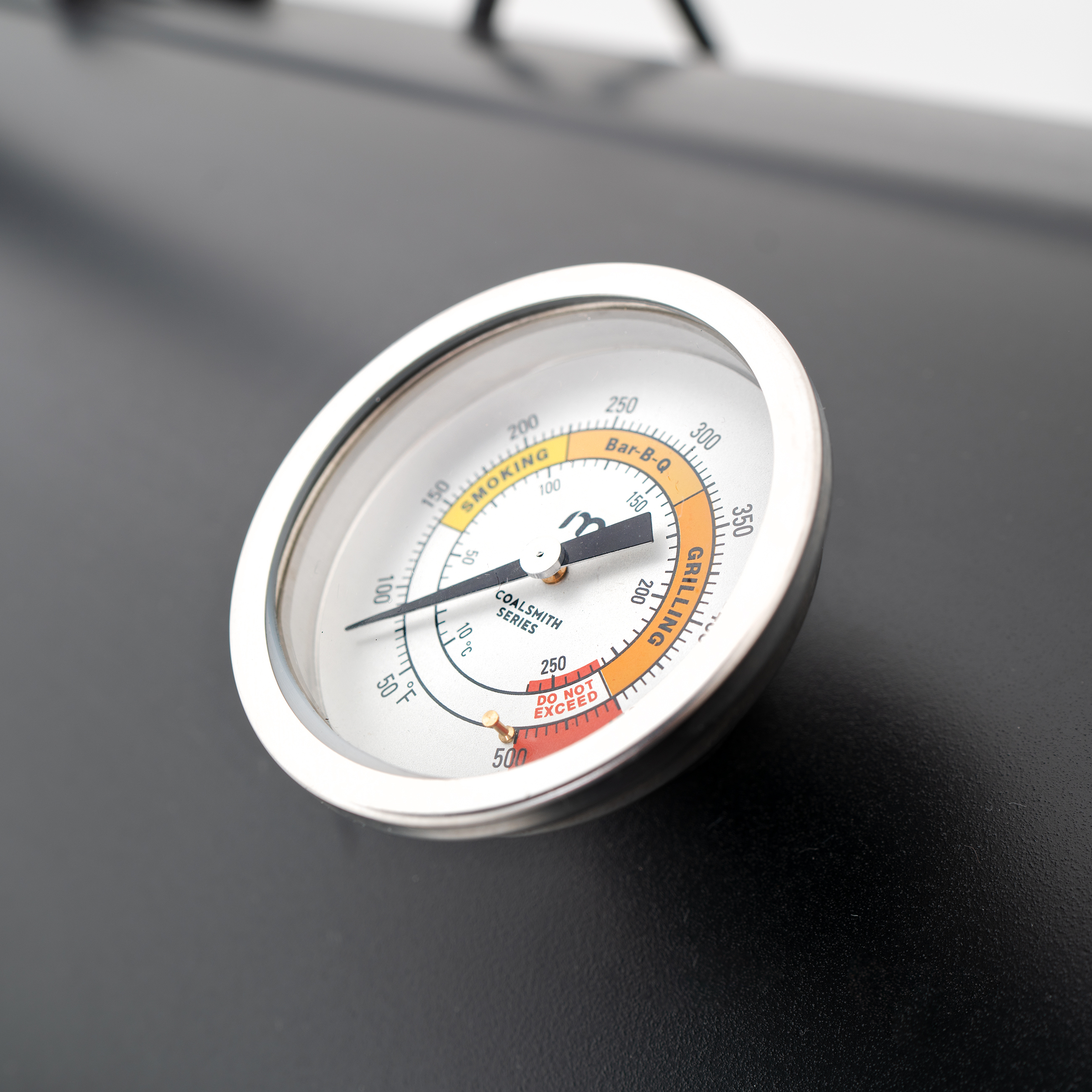 Built-in raised thermometer