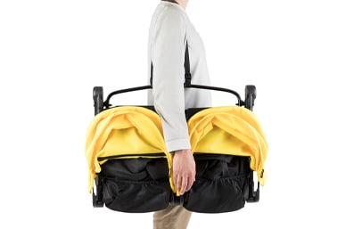 a convenient shoulder strap for hands free transportation