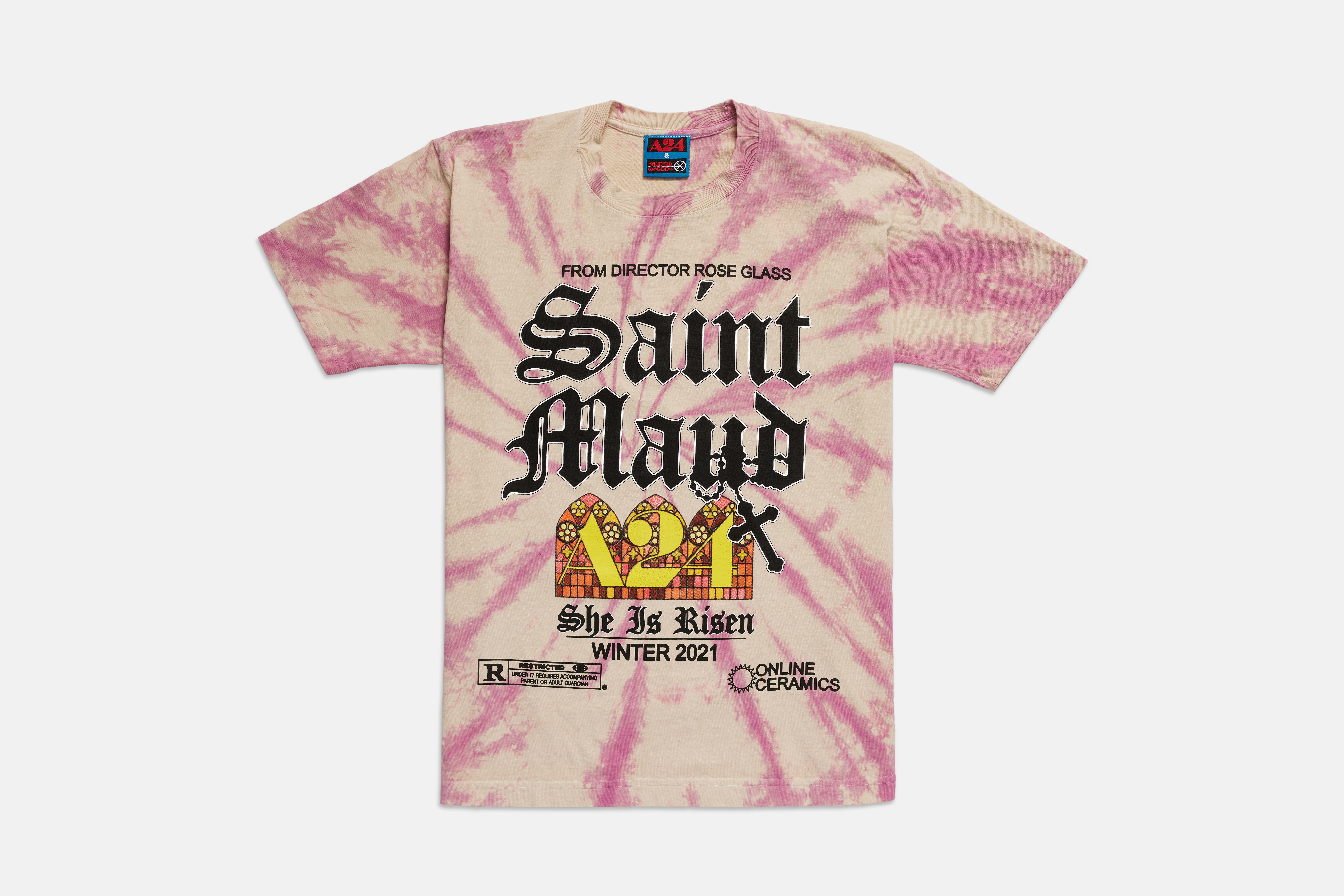 Online Ceramics x Saint Maud Stained Glass Tee – A24 Shop