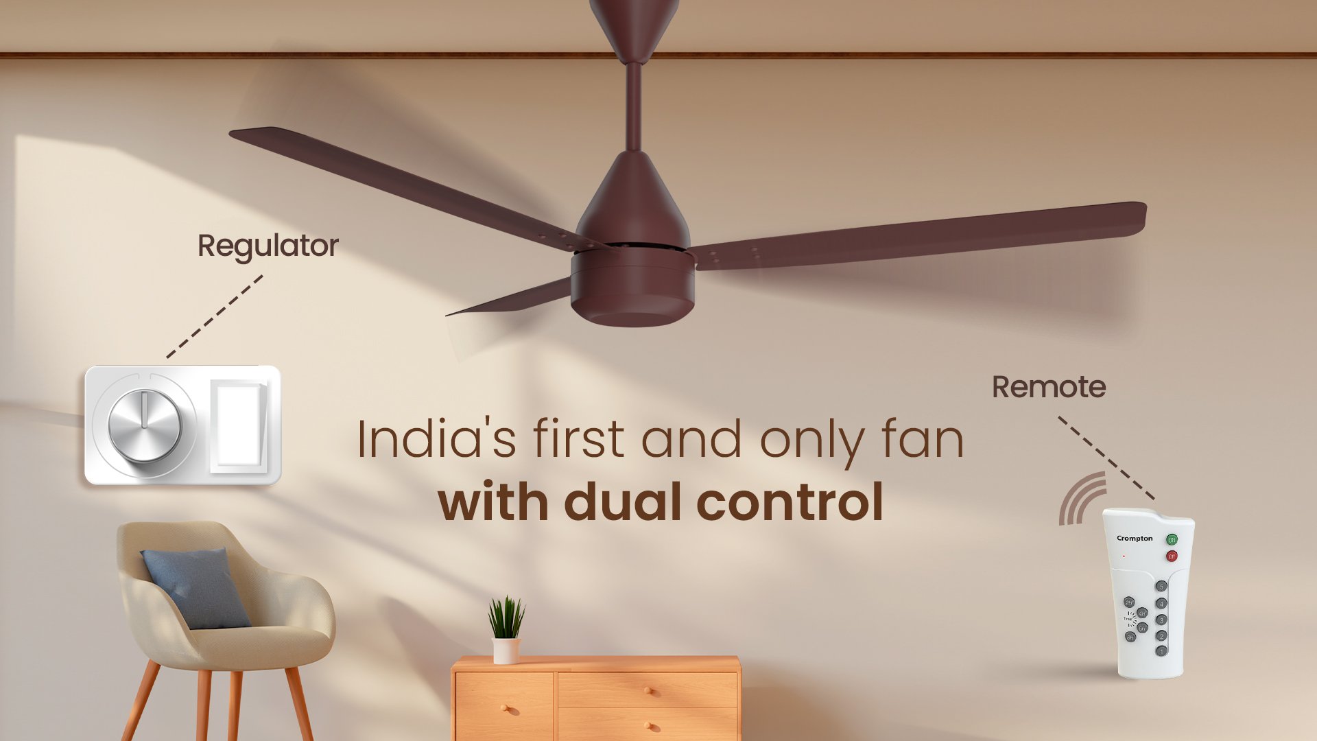 India's First And Only Fan With Dual Control