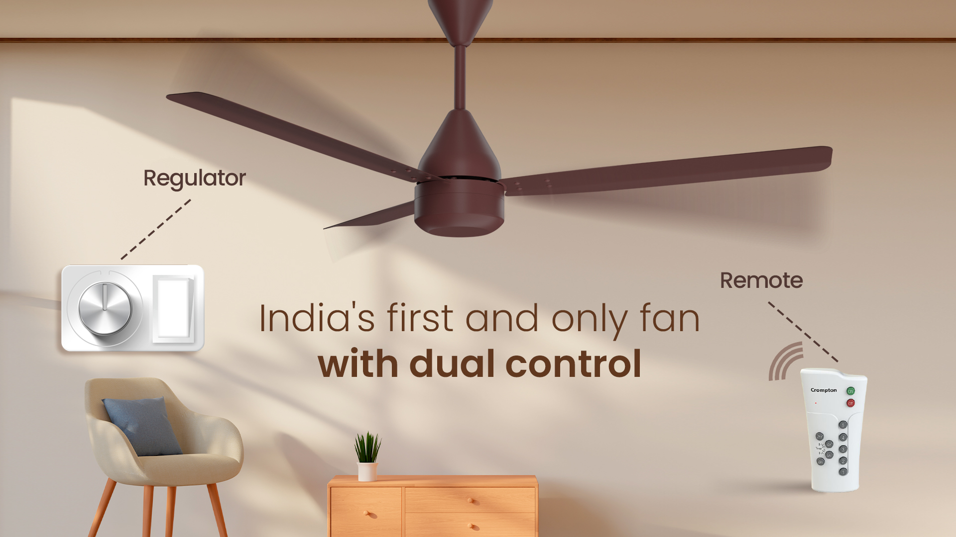 India's First And Only Fan With Dual Control