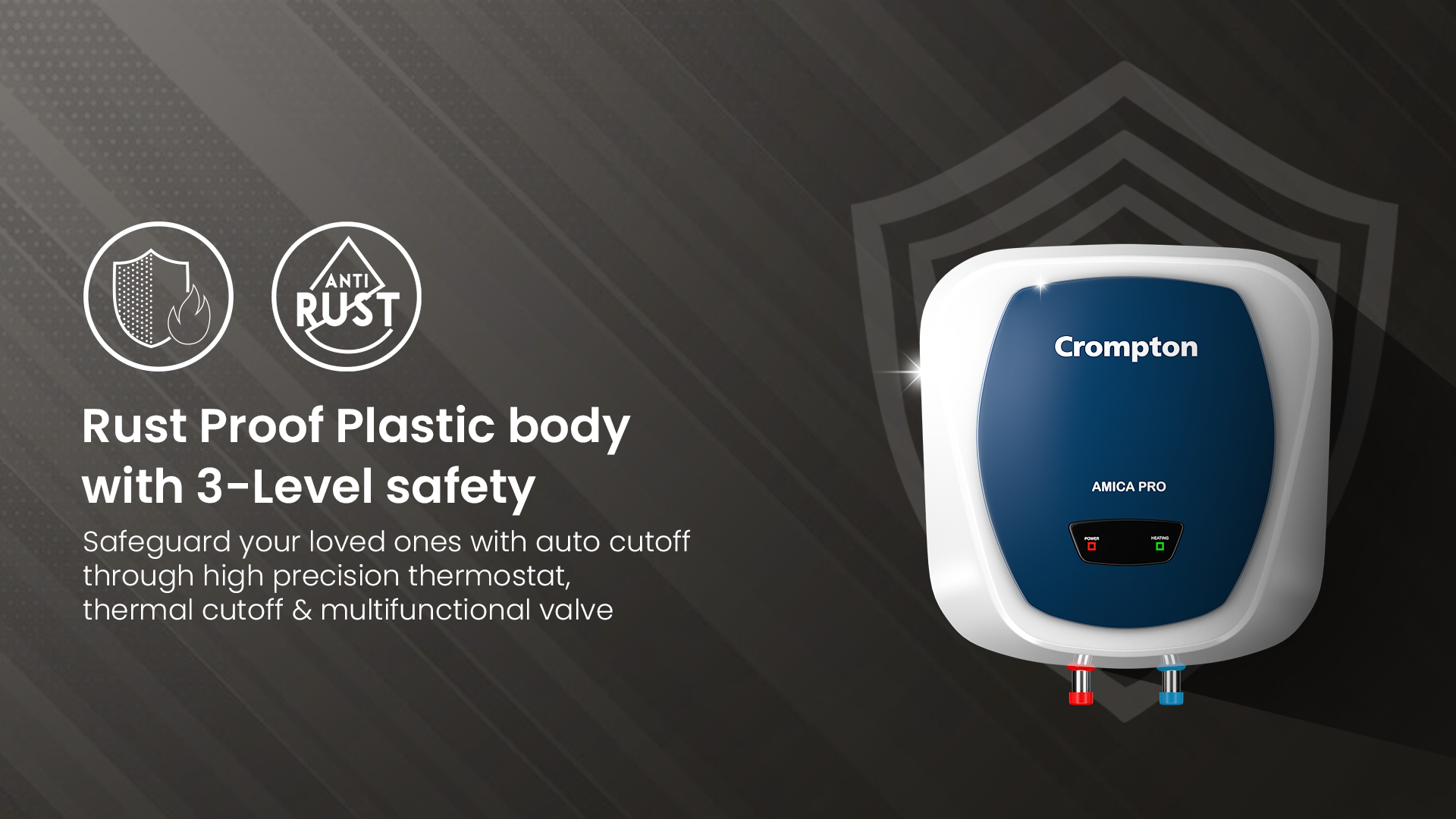 Rust Proof Plastic Body With 3-Level Safety