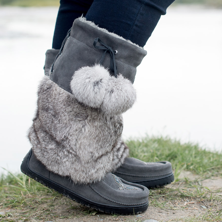 Waterproof Adjustable Snowy Owl Mukluk for larger calves - Manitobah ...