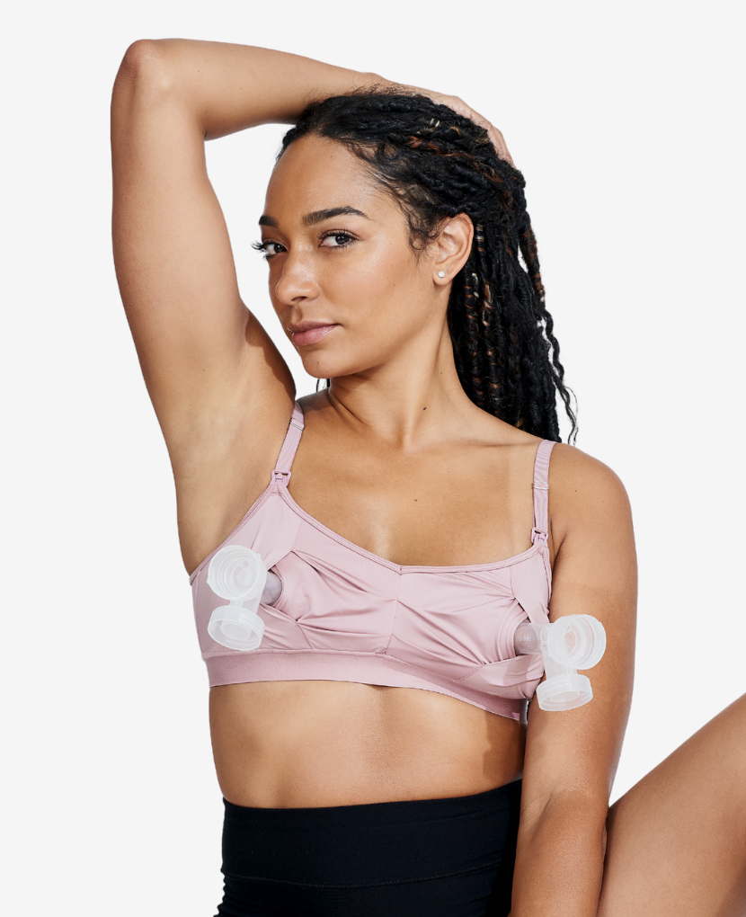 The Do Anything Bra is a hands-free pumping and nursing bra made with a lactation consultant, and designed to let you feel like you. Shown in Dusk.