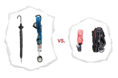 we're goin' head to head with the umbrella stroller! how, do you ask?