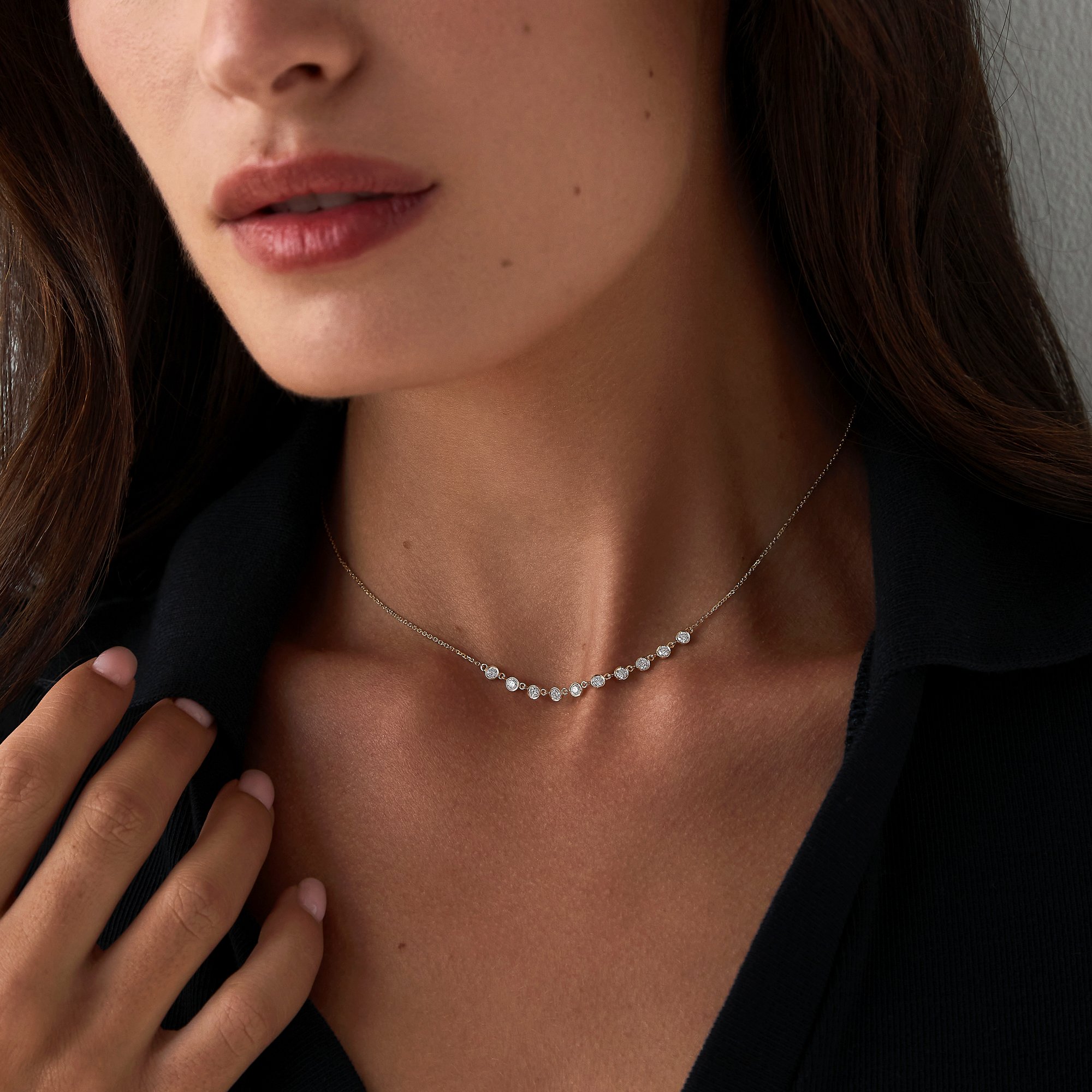 トップス Babylclub Jewel chocker t DIAMOND THREAD CHOKER