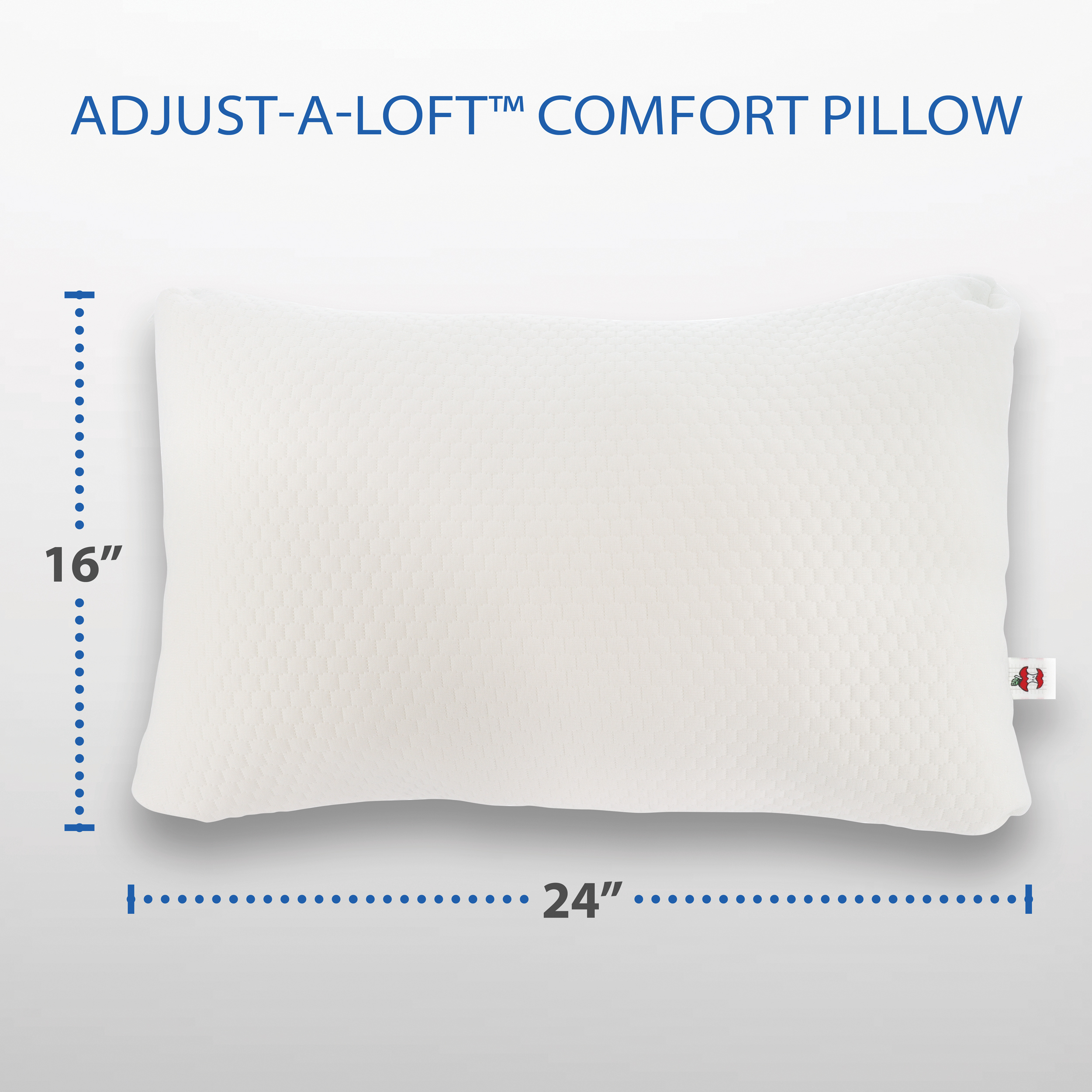 Adjust-A-Loft Fiber Adjustable Comfort Pillow with Cooling Memory Foam Insert, Standard/Full