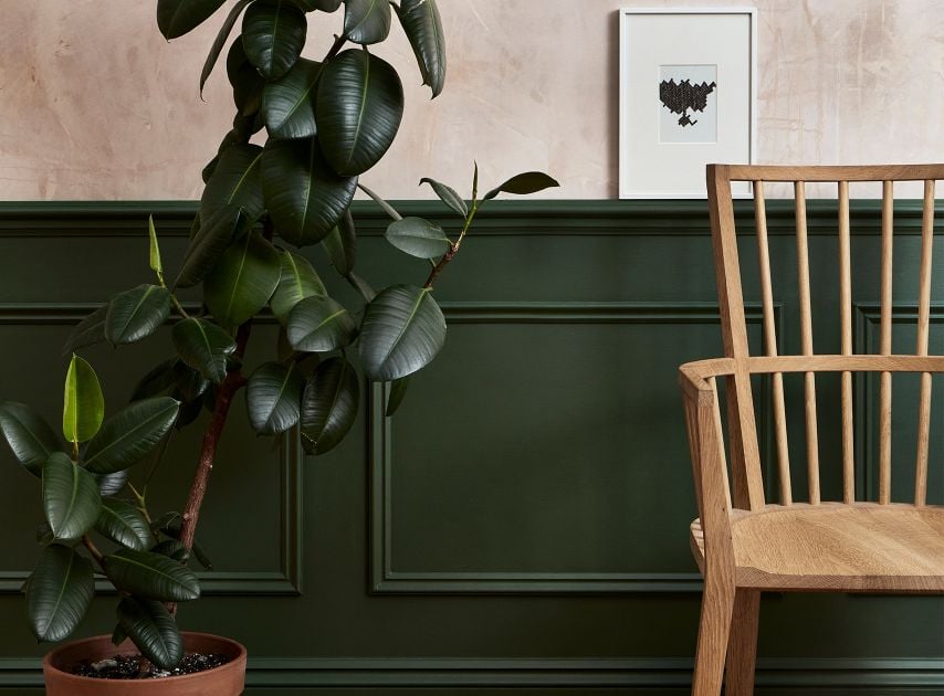 Deep Green woodwork painted with Brompton Road No.205

