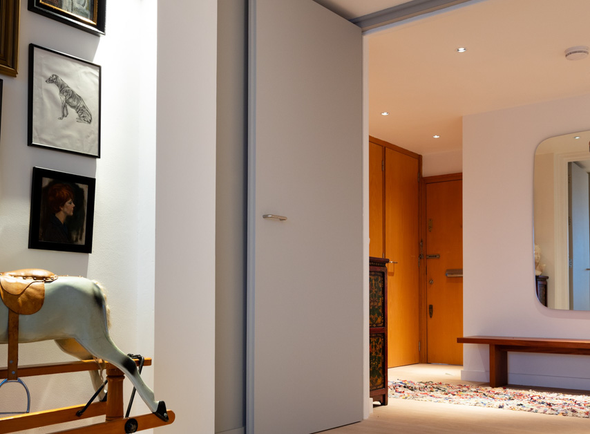 Classic Grey doors and wall painted with Chambers Gate No.85

