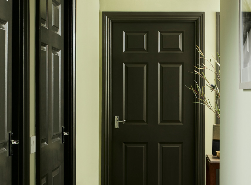 Olive Green walls painted with Chester Square No.199 