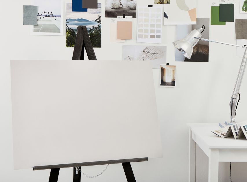 A Dark Grey canvas painted with Crace No.16

