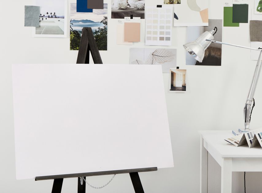 A Lavender canvas painted with Early Lavender No.260

