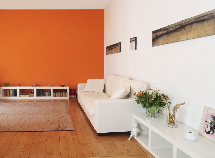 Bright Orange walls painted with Lolly Pop No.275

