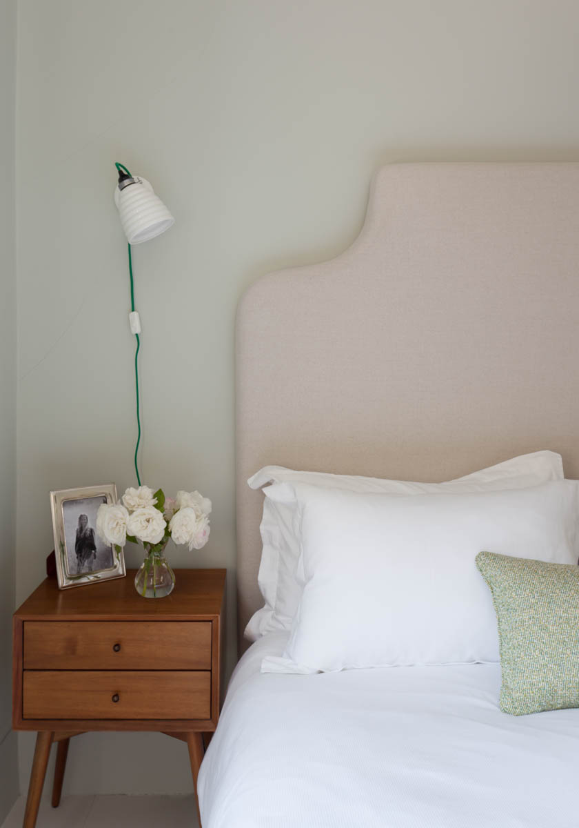 Light Mint bedroom walls painted with Mint Street No.95 