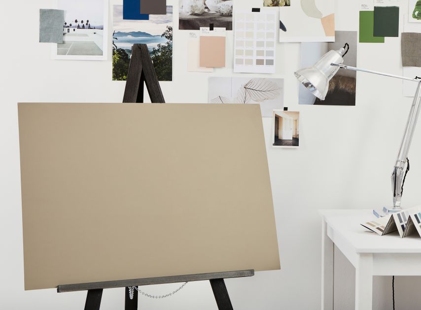 A warm natural brown canvas painted with Westmoreland No.160

