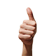 Hand thumbs up