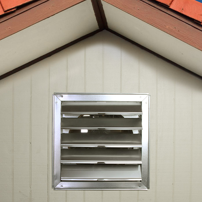 Maxx Air gable shutter installed on house.