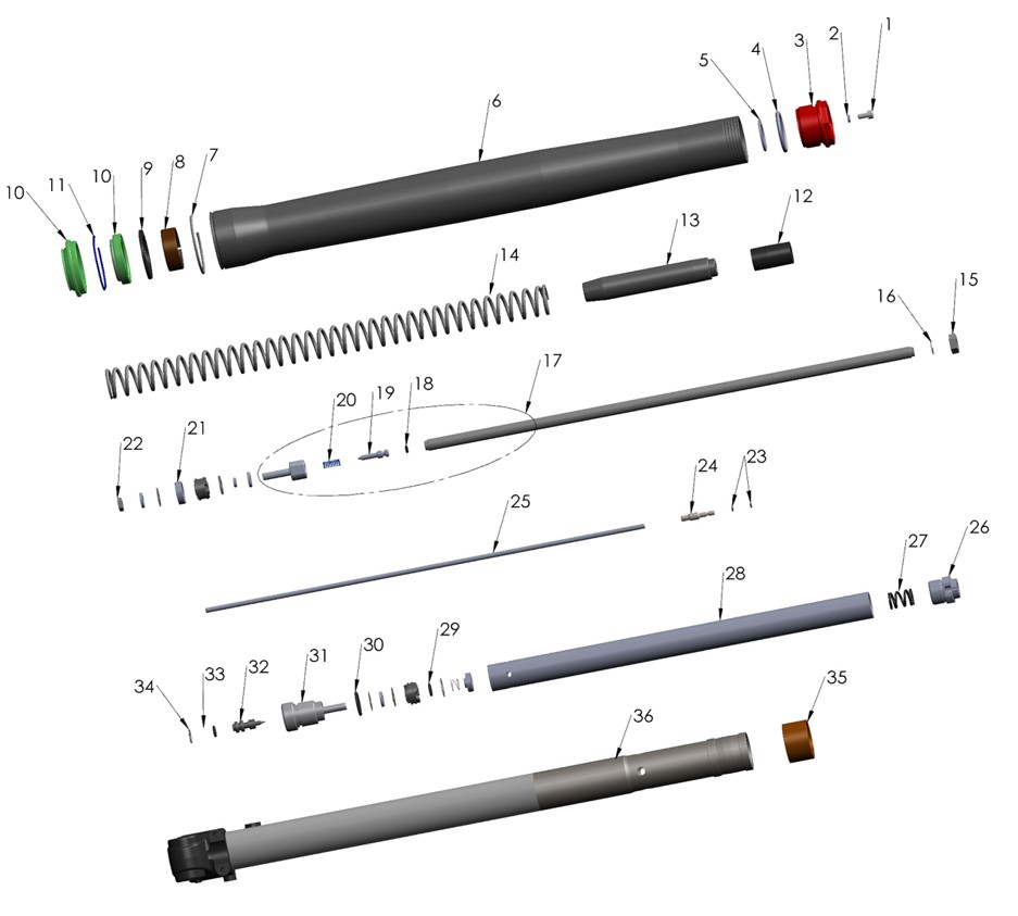 FORK - LEG ASSEMBLY - BRAKE SIDE