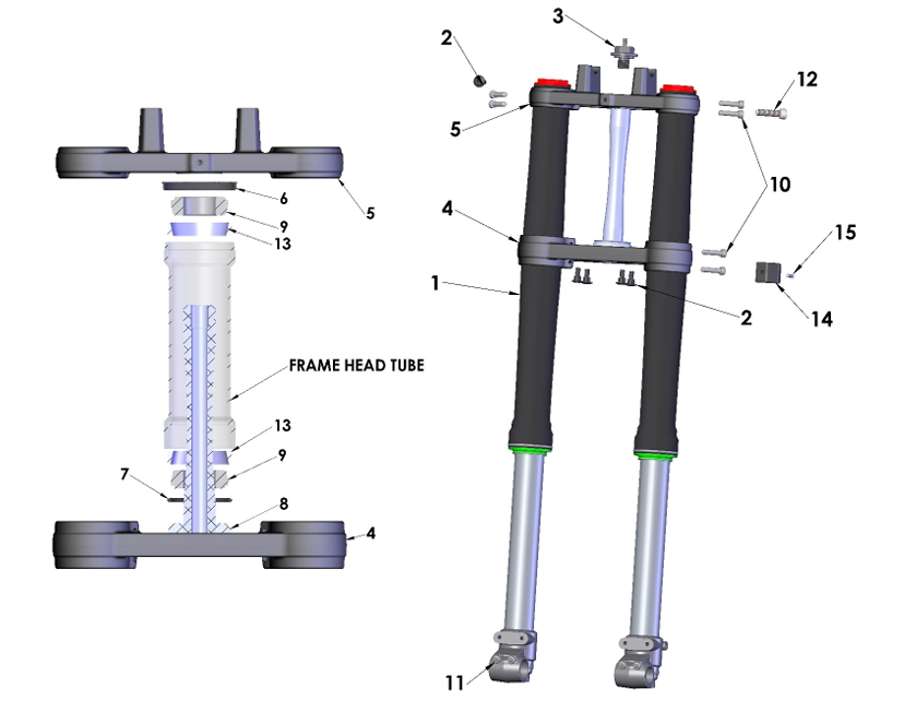 FORKS AND TRIPLE CLAMPS