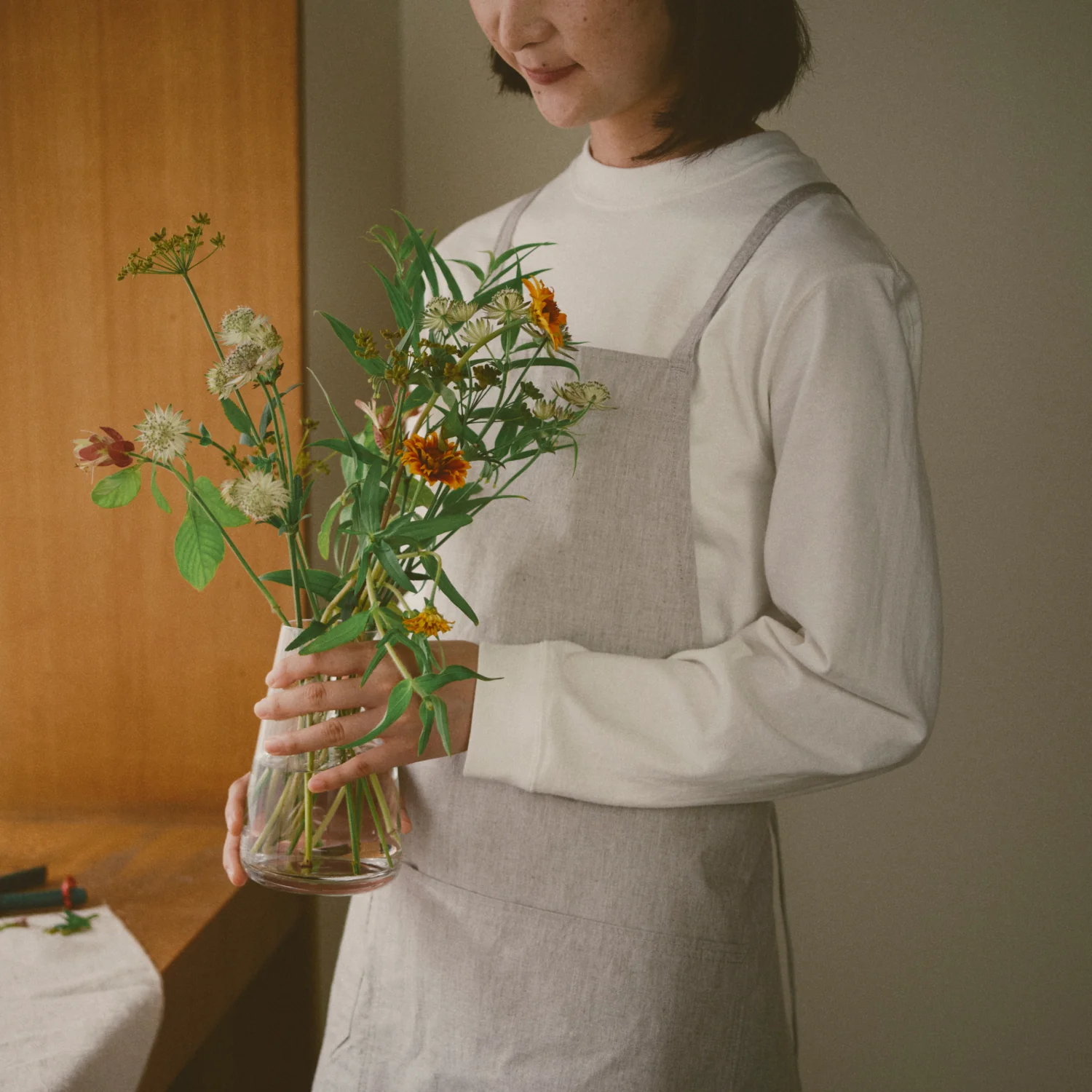 KINTO FUTO CUT AND SEW LONG SLEEVE TCO_S WHITE