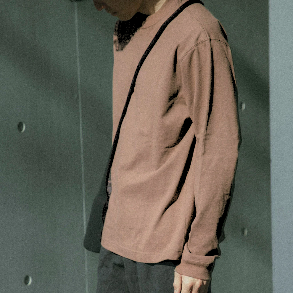 KINTO FUTO CUT AND SEW LONG SLEEVE TCO_M BROWN