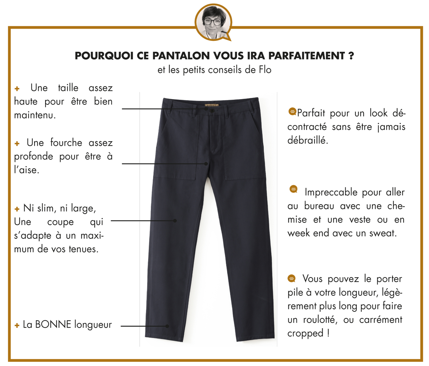 LE PANTALON WORKER - BLEU NUIT