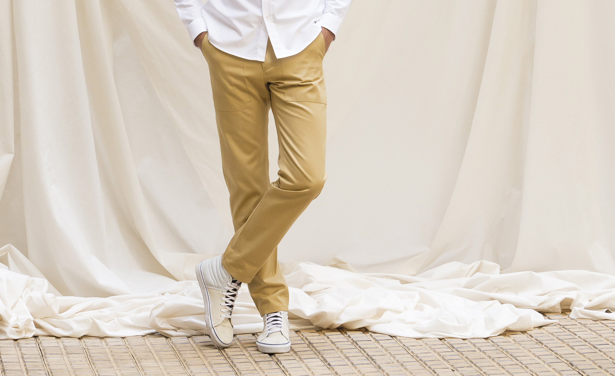 LE PANTALON WORKER - BLÉ