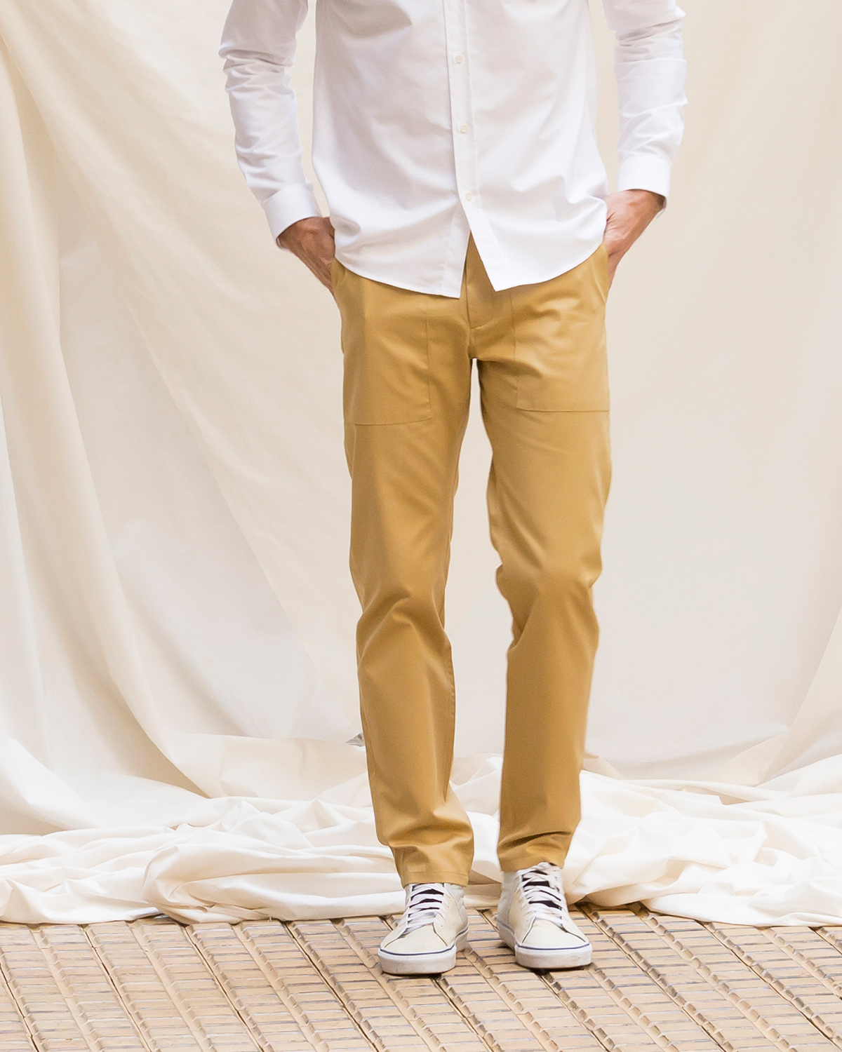 LE PANTALON WORKER - BLÉ