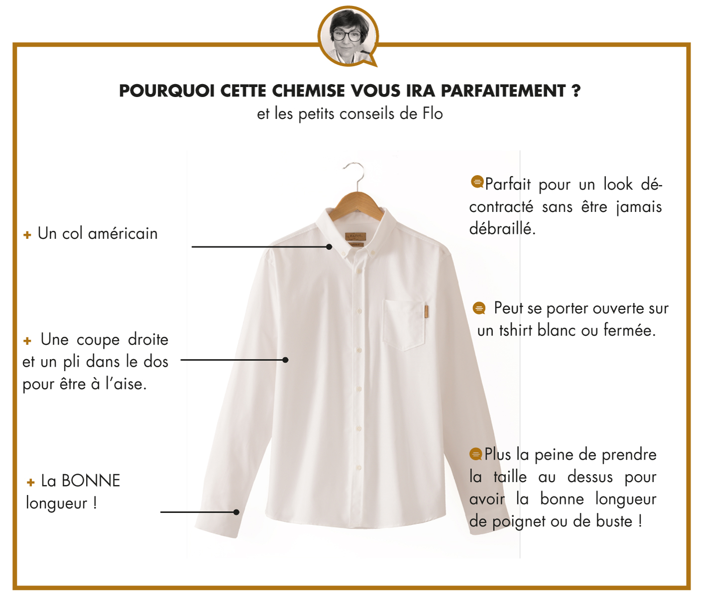 LA CHEMISE CAMPUS - BLANCHE