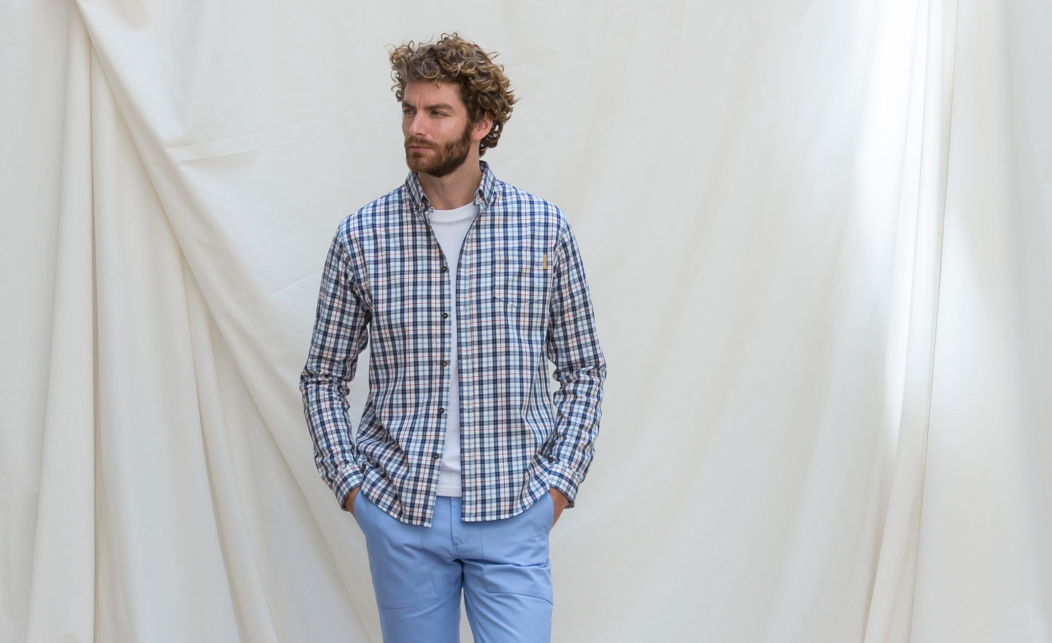 LA CHEMISE CAMPUS - CARREAUX BLEU