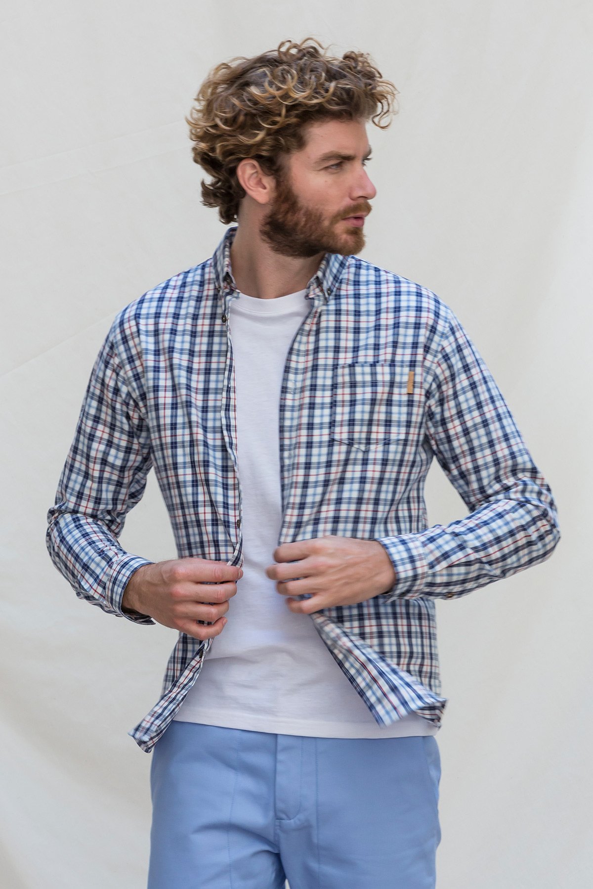 LA CHEMISE CAMPUS - CARREAUX BLEU