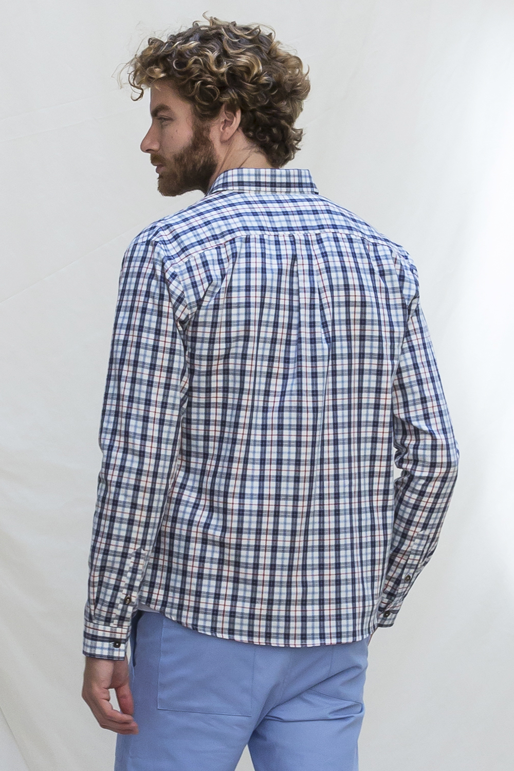 LA CHEMISE CAMPUS - CARREAUX BLEU