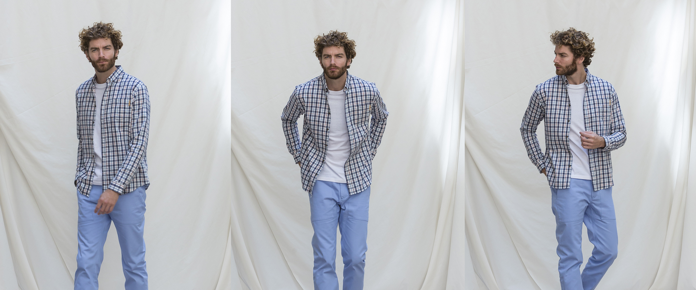 LA CHEMISE CAMPUS - CARREAUX BLEU