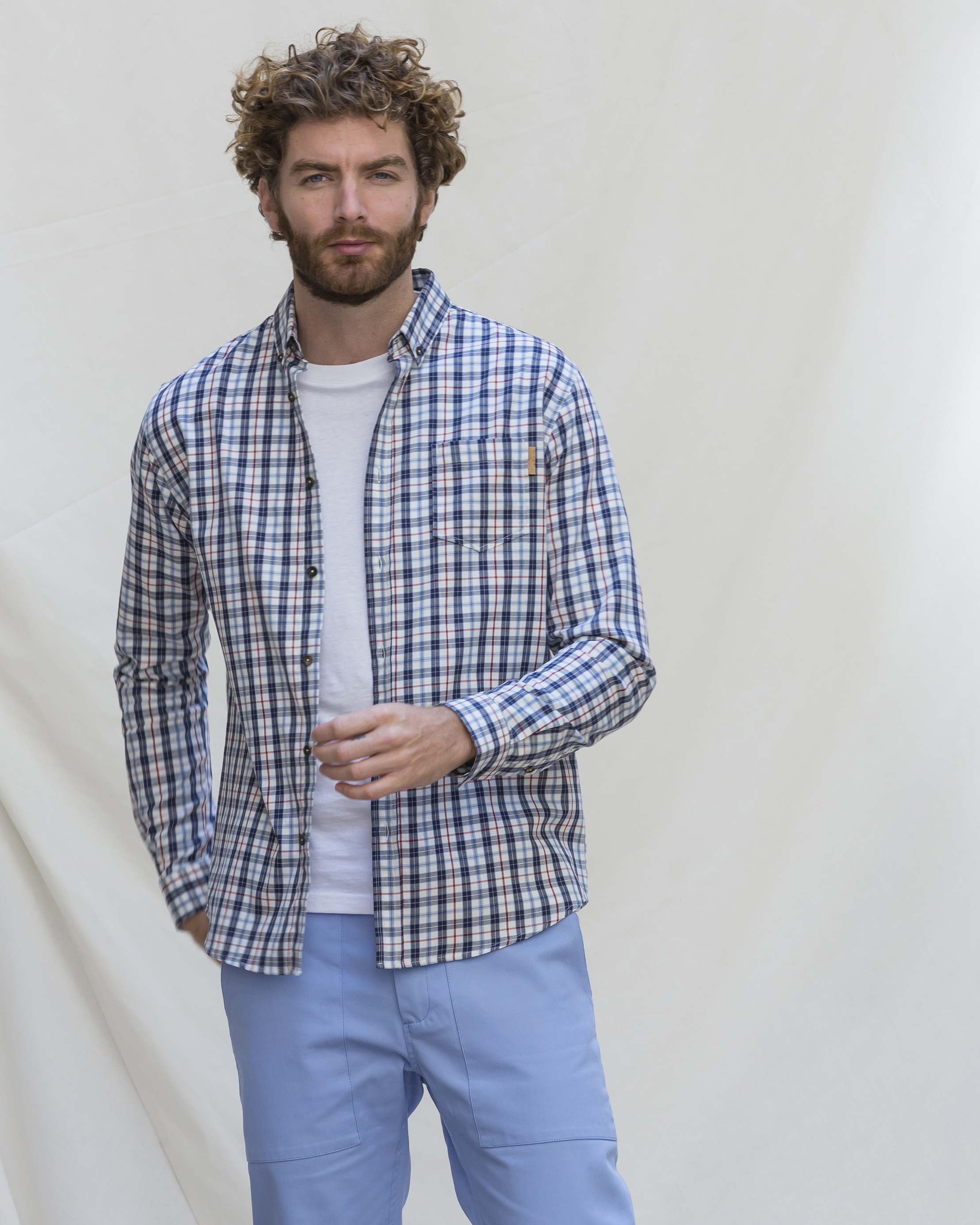 LA CHEMISE CAMPUS - CARREAUX BLEU