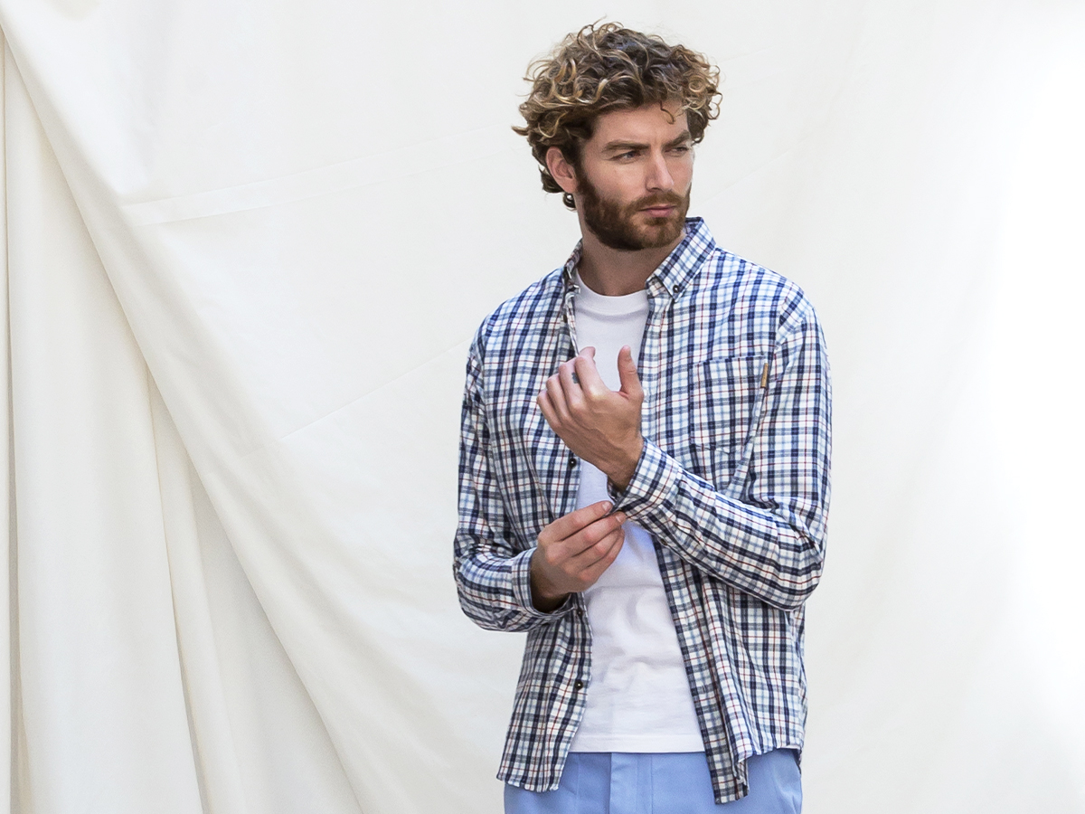 LA CHEMISE CAMPUS - CARREAUX BLEU