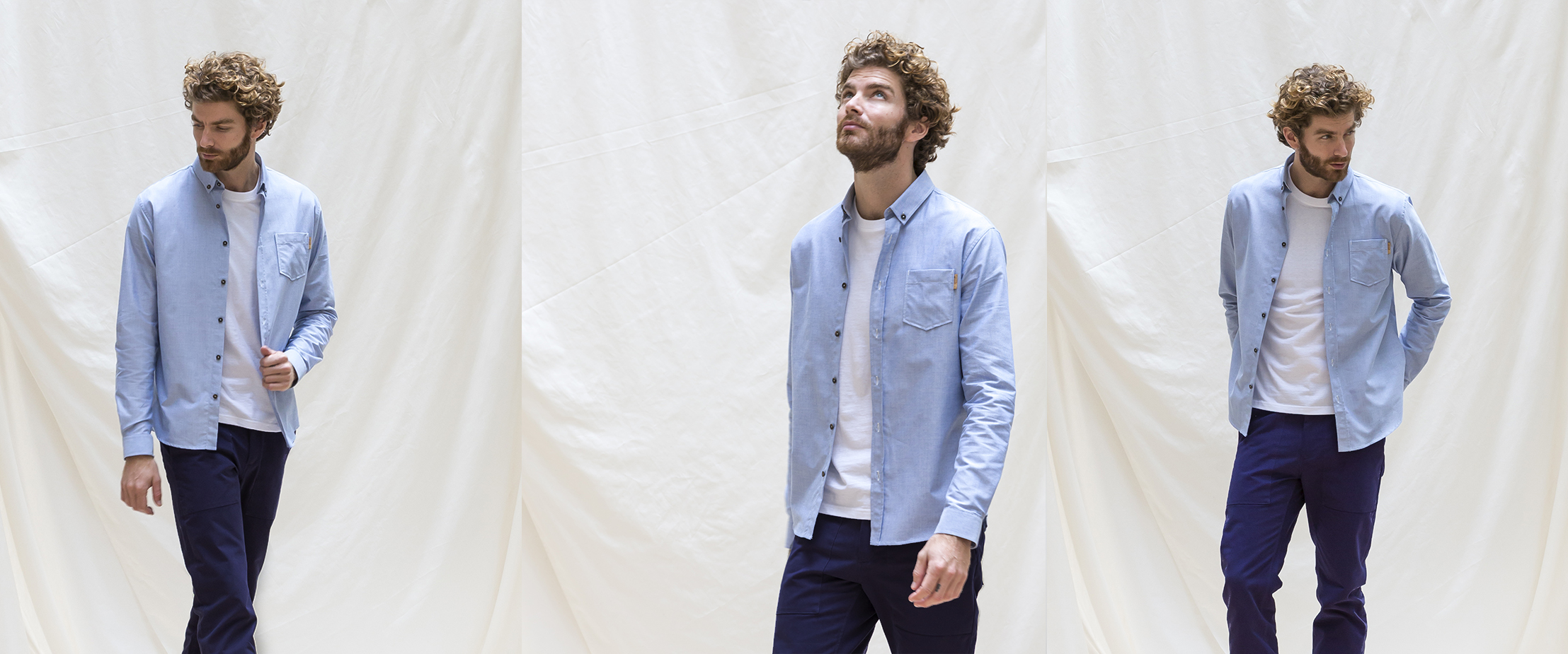 LA CHEMISE CAMPUS - CIEL