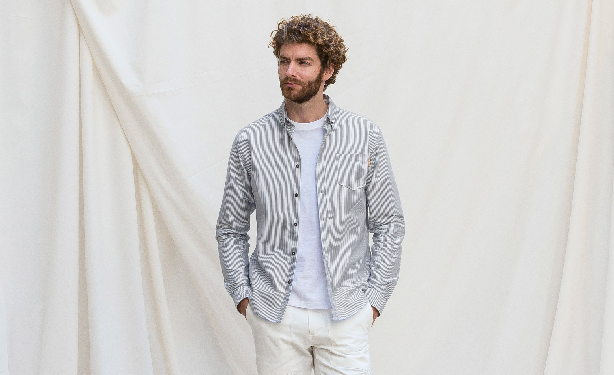 LA CHEMISE CAMPUS - RAYURE GRISE